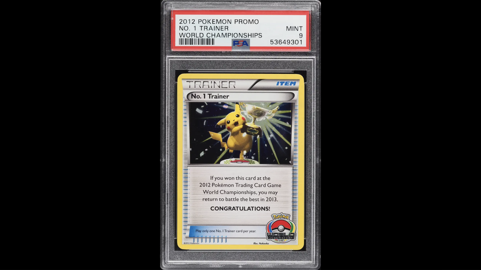 Rare Pokémon card No. 1 Trainer, one of three in existence, appears at